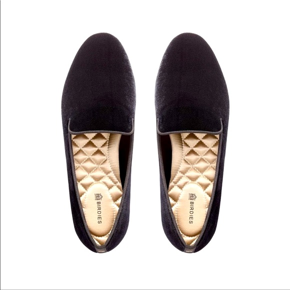 Birdies Shoes - Birdies The Starling Black Velvet Loafers Size 8